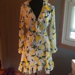 NWT lemon wrap dress